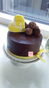 Yellow Happy Birthday Greeting Cookie Chocolate Truffles