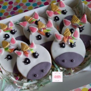 Unicorn Cookies Custom Characters Fondant Gift Box