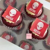Alienware Logo Cupcakes Red Velvet Thank you 25 Year Anniversary Corporate Branding