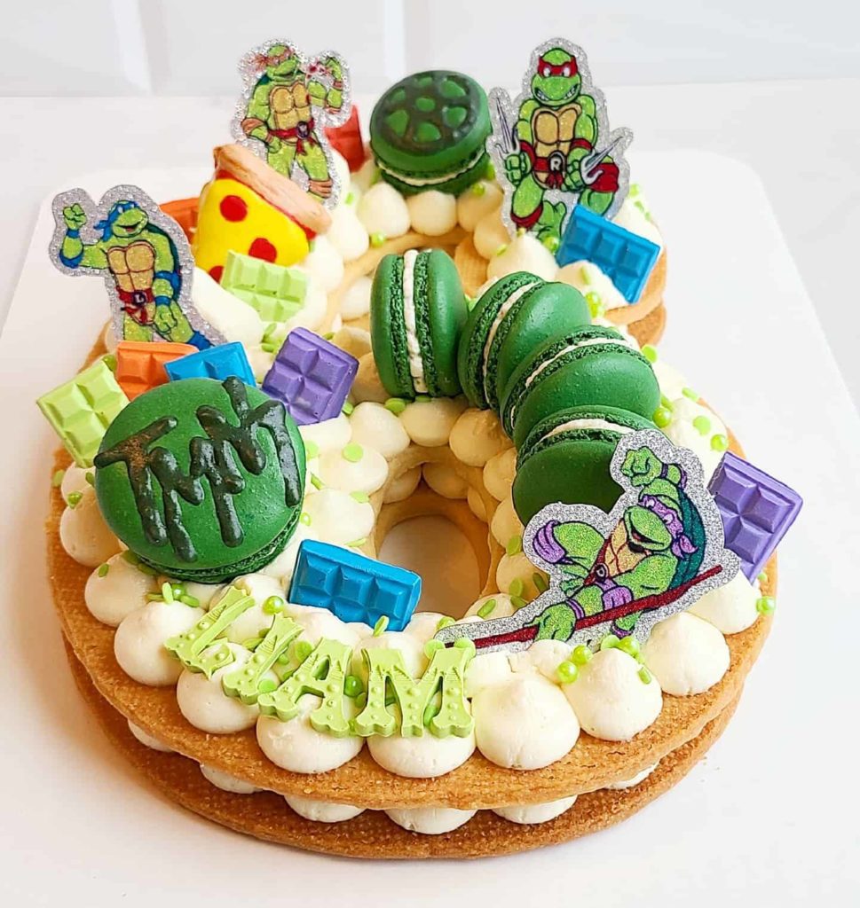 10in number 6 cake TMNT theme
